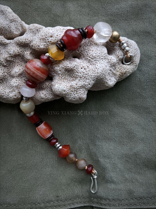 原创【风格～孤品手作】红色老玛瑙琉璃手链｜非7日无理由退换货 商品图3