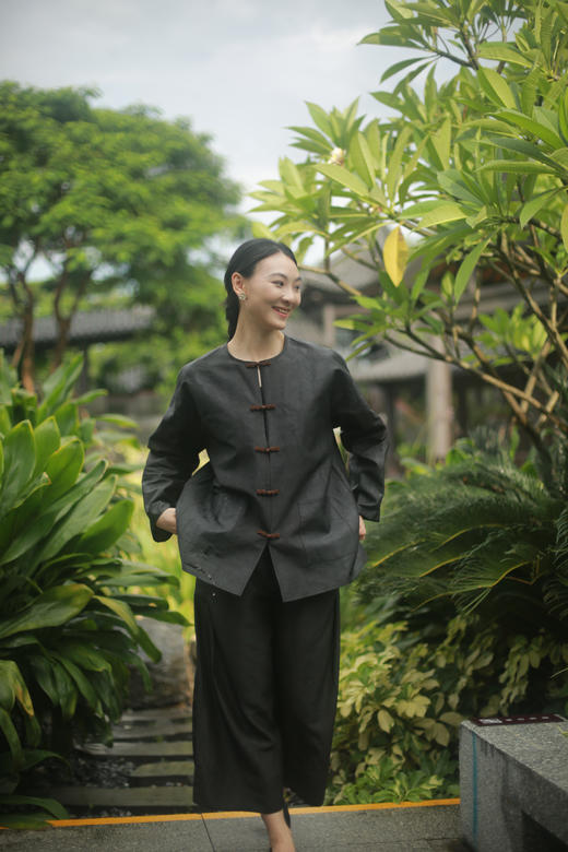 漫物记平板香云纱盘香扣双口袋上衣XYS-W226 商品图0