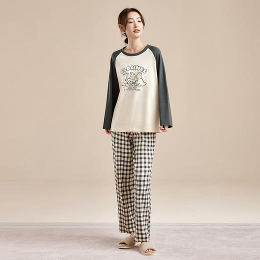 康妮雅女士长袖长裤套头套装 商品图3