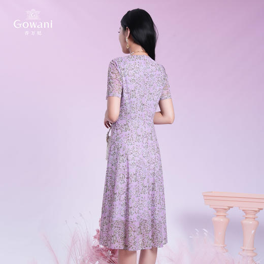 乔万尼新品夏日法式茶歇风碎花连衣裙ED2E506 商品图4