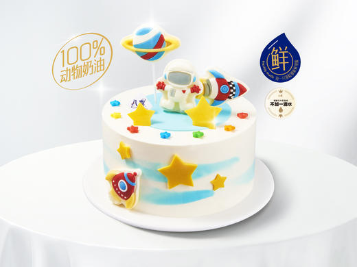 礼品卡【我的航天梦】8英寸冰淇淋生日蛋糕 商品图0