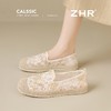 ZHR则则蕾丝透气一脚蹬渔夫鞋2025新款网纱复古单鞋气质百搭女鞋 商品缩略图7