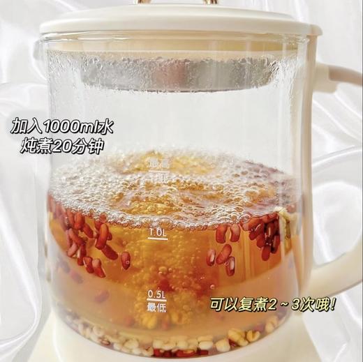 【山药茯苓味舒茶】以山药、茯苓为核心成分，搭配薏米、芡实、赤小豆等食材制成的养生茶饮，纯谷物清香!柴火土灶蒸制!三 蒸三晒一翻炒，配料表干干净净!好喝无负担 清香甘甜好入口 商品图1