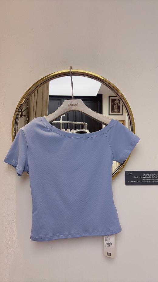 【门店同款】ENJOY夏季纯色斜肩T 162799185 商品图1