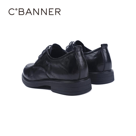 千百度秋季男单鞋防滑橡胶底真皮鞋垫商务正装A25425804 商品图5