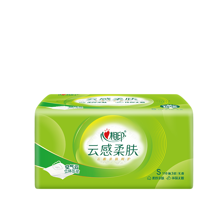 心相印云感柔肤110抽3层面巾纸餐巾纸 抽纸（单包）