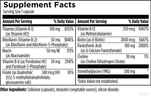 美国DFH  维生素B族补充片剂B-Supreme 120粒/瓶 design for health  商品图2