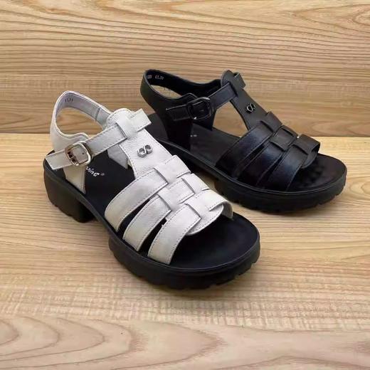 豪行2024年夏季新品时尚休闲低跟简约百搭女凉鞋24203502 商品图5