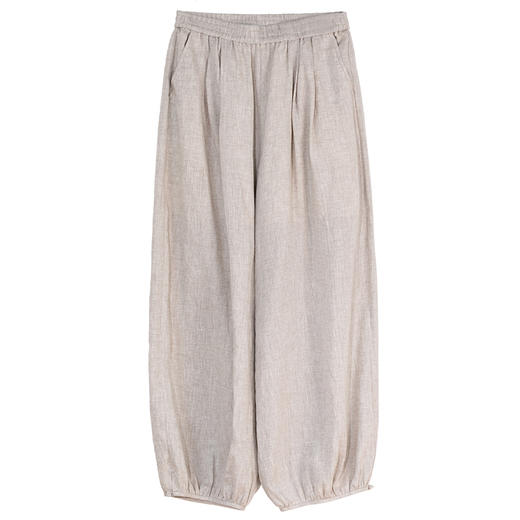 牧衣游原创 进口亚麻裤子轻盈透薄质朴宽松雨露麻休闲裤 杳杳云 商品图4