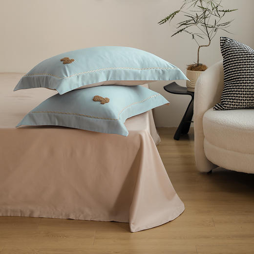 自然醒精梳火山全棉小魔毛工艺单品枕套一对装加厚纯棉毛巾绣枕头套单只HS 商品图14