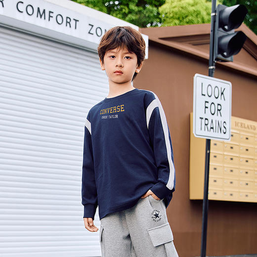 CONVERSE 秋 大童小童 儿童童装T恤 CNVN-LS-J038 商品图4