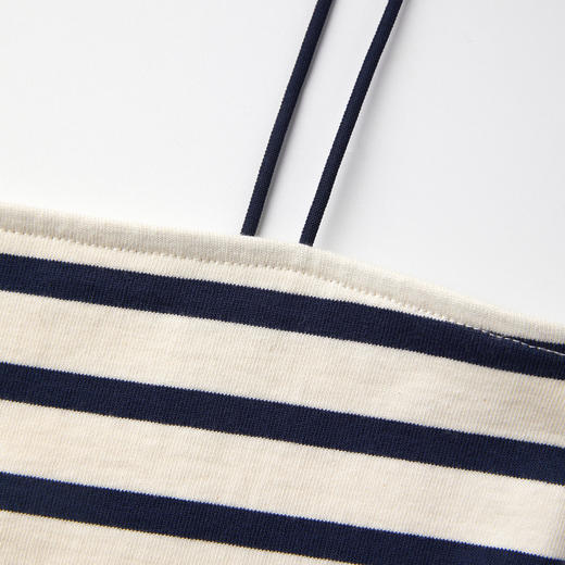 ROMI STUDIO“美式复古”经典条纹一字领纯棉吊带背心 RWCSSL3119 商品图3