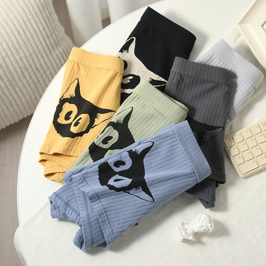 【舒适透气】纯棉内裤男生潮流印花透气平角裤头卡通四角裤衩冬款中腰男士内裤。ry 商品图3