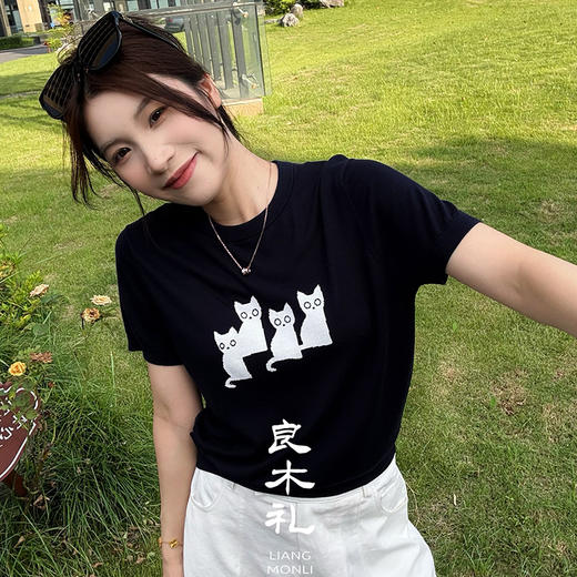【预售7天】良木礼小猫上衣（731721） 商品图1