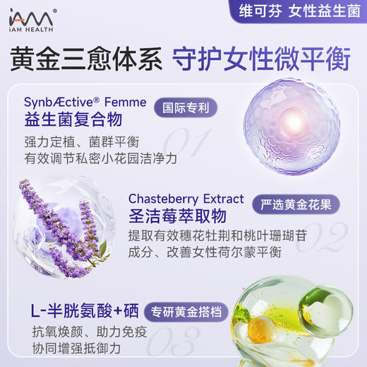 暖白甄选 新加坡Vicofem维可芬女性益生菌 维持小花园健康 远离PMS和更年期不适 卵巢健康 商品图1