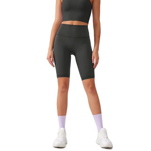 新款两件套瑜伽服套装女高腰提臀瑜伽五分裤裸感聚拢防震健身运动文胸DQ 商品图4