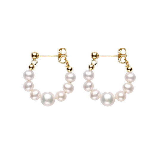 雀说复古美学！S925银针淡水珍珠耳环简约气质轻奢感小众设计感耳饰AL120038 商品图4