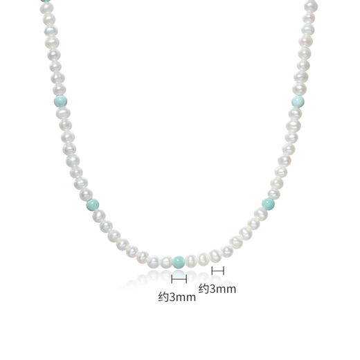 XXK33700208YXX400000 潮宏基CHJ 轻法式18k金珍珠项链彩金颈饰淡水珠简约时尚礼物女 商品图3