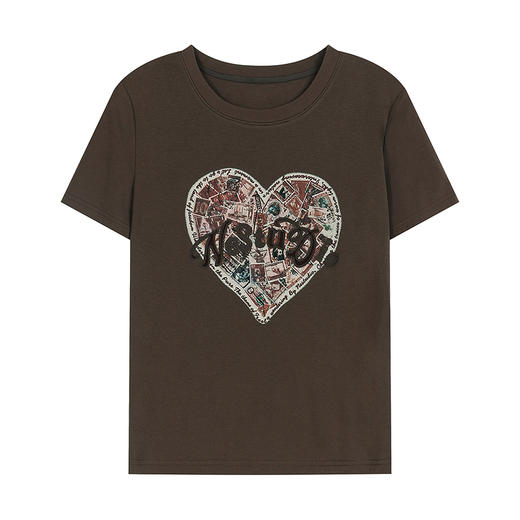 NEELLY纳俪商场同款夏季新款字母印花T恤女休闲百搭纯棉短袖上衣N25071T01014 商品图3