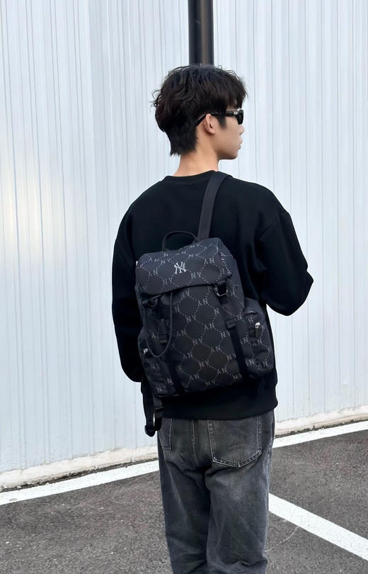 直发【MLB正品授权】 实体1000+  颜值出众 钻石满印老花双肩包 商品图3