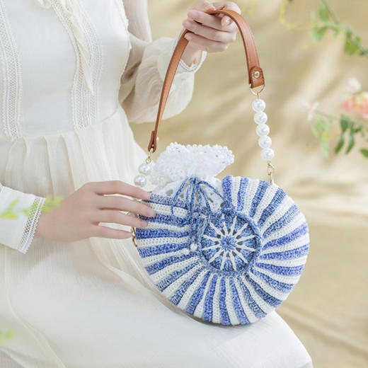 苏苏姐家海螺包手工DIY钩针编织单肩包蕾丝线毛线团自制材料包 商品图1