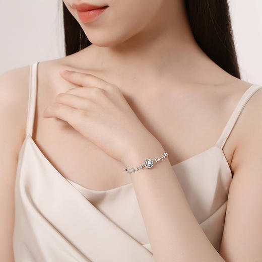 【满天星】纯银莫桑钻1克拉四爪莫桑石手链【JHY-A000519B】 商品图2