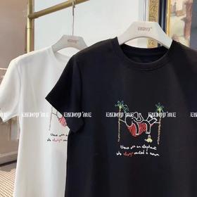 【门店同款】ENJOY夏季简笔小象钉珠T 162275998