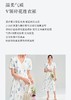 重工刺绣花朵薄棉透气法式简约V领收腰显瘦气质连衣裙 商品缩略图8