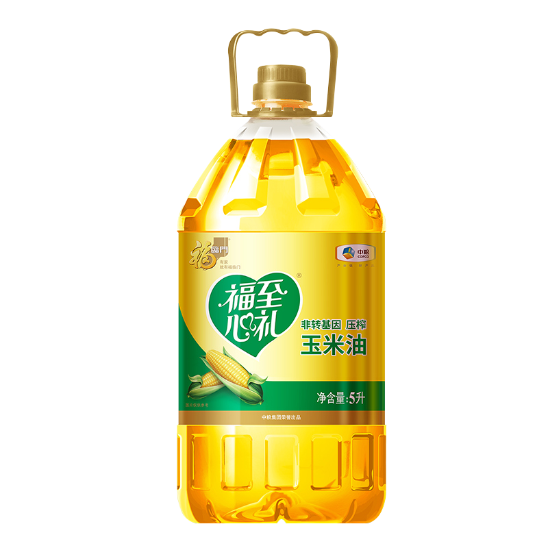 【自营】福临门福至心礼玉米油5L