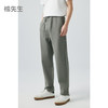 棉仓362818024-重磅亚麻松紧腰宽松直筒裤 商品缩略图0