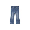 英氏女童微喇牛仔裤春秋装新款儿童喇叭修身裤蝴蝶结开叉长裤 商品缩略图4
