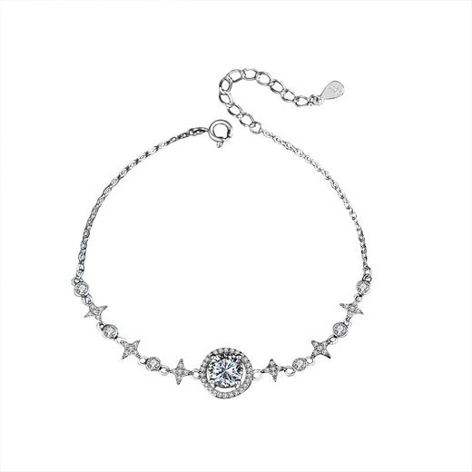 【满天星】纯银莫桑钻1克拉四爪莫桑石手链【JHY-A000519B】 商品图4