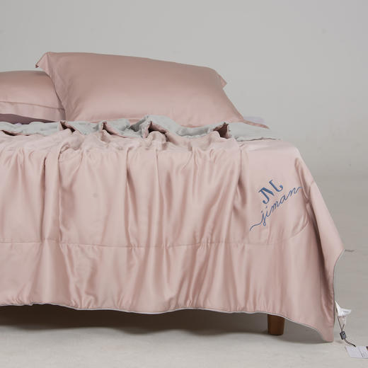 冰淇淋速凉被竹纤维凉感刺绣夏被双拼色裸感夏凉被 商品图8