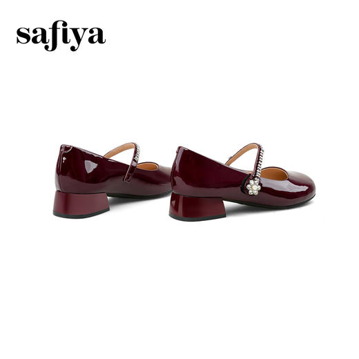 Safiya/索菲娅2025法式浅口一字带闪钻气质百搭甜美玛丽珍鞋SFD3111411 商品图5