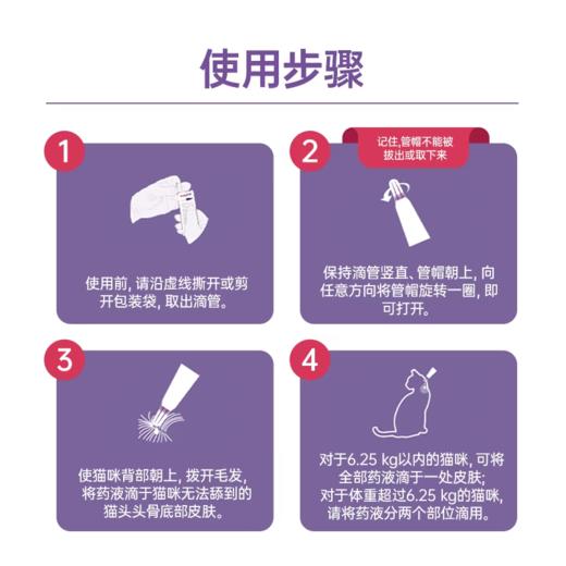 进口贝卫多猫用驱虫药体外驱虫氟雷拉纳滴剂寄生蜱虫跳蚤宠物猫咪专用 商品图2
