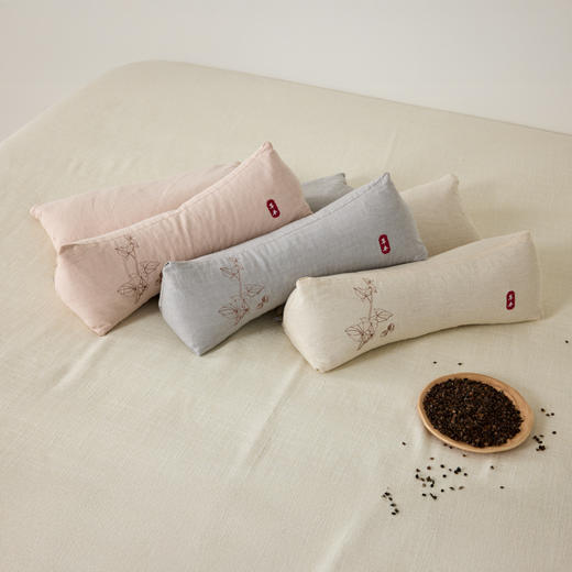 自然醒棉麻三角桥荞麦二合一组合枕芯护颈牵引枕草本多功能枕可拆洗XK 商品图3