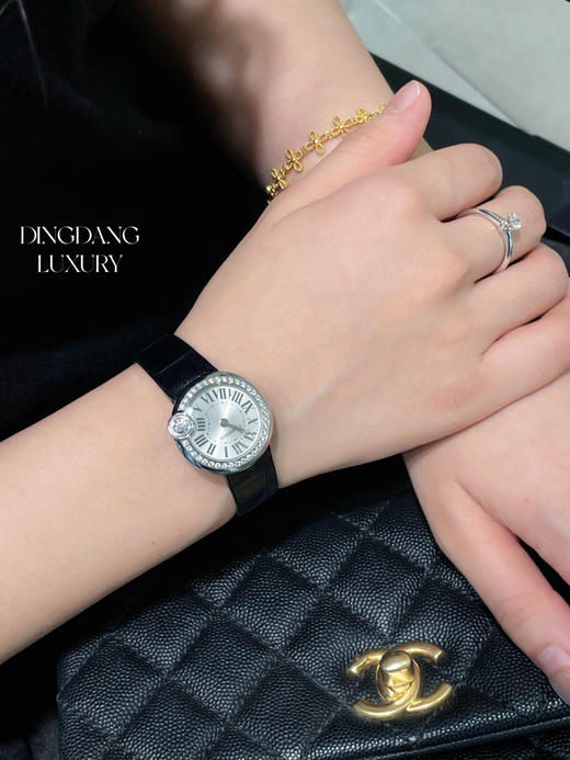 卡地亚 白气球 26mm 精钢 钻石 石英手表 商品图3