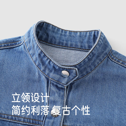 【商场同款】英氏儿童外套秋冬季保暖纯棉男童外出休闲牛仔外套 商品图3