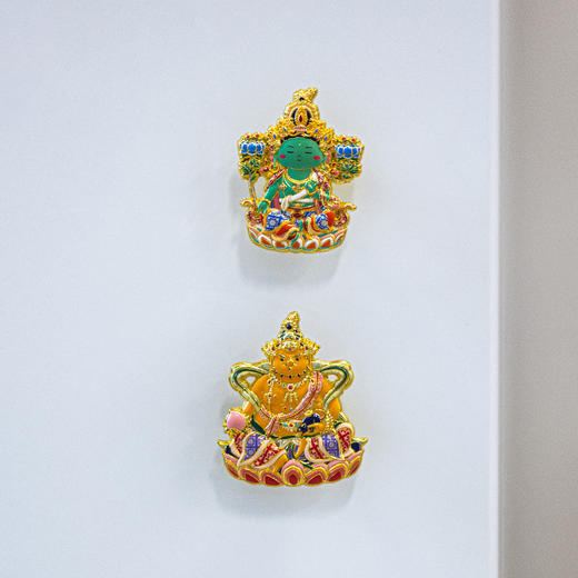 黄财神绿度母胸针冰箱贴两用 | 万物叁仟 商品图10