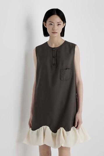 【大都会】刘雯同款DAZZLE地素连衣裙25夏新款精纺无袖连衣裙 商品图2