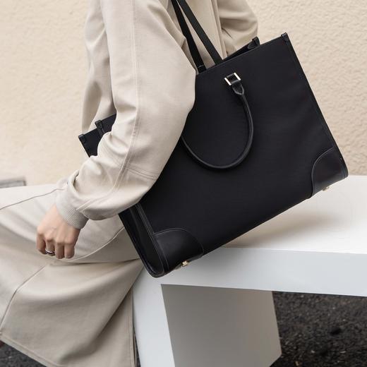 「K」洛诗琳55809气质简约大容量托特包2025通勤头层牛皮手提包 商品图3