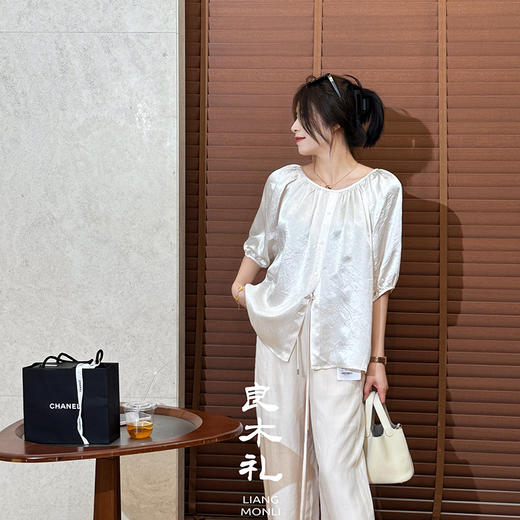 【预售7天】良木礼醋酸系带衬衫（系带）（174） 商品图1