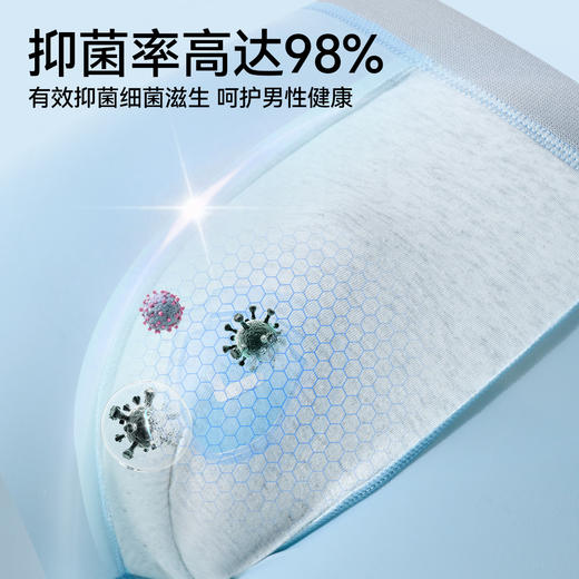 【凉感冰丝】内裤男士平角裤夏薄款10A抗菌裆透气无痕四角裤大码男生短裤。ry 商品图3
