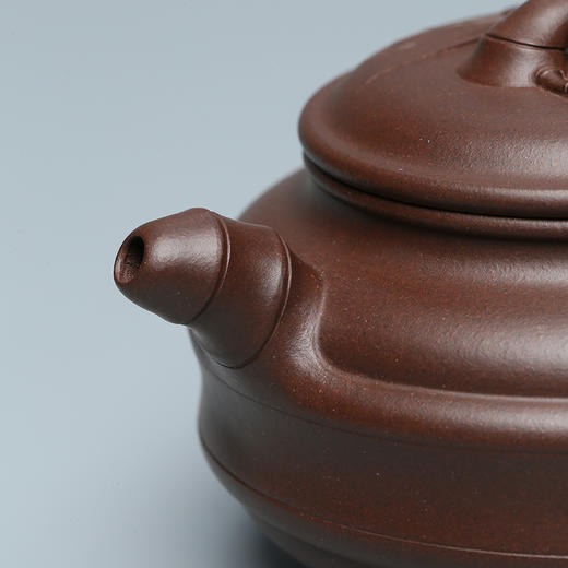 百年紫砂品牌铁画轩出品 双线竹鼓紫砂壶 商品图3