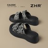 ZHR厚底拖鞋女2025夏季新款新中式国潮外穿一字拖配裙休闲沙滩鞋 商品缩略图1