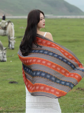 ☺️【夏日旅行风沙滩盘扣披肩】家人们谁懂啊！！🌸带着这件夏日旅行风沙滩盘扣披肩去海边， 直接被路人追着要链接！！