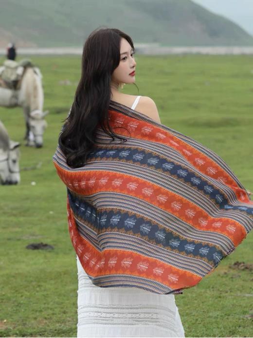 ☺️【夏日旅行风沙滩盘扣披肩】家人们谁懂啊！！🌸带着这件夏日旅行风沙滩盘扣披肩去海边， 直接被路人追着要链接！！ 商品图0