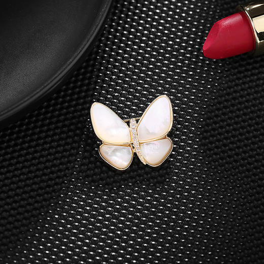 雀说装饰晚舟同款蝴蝶胸针高档气质天然海贝精致西装胸花配饰别针AL00 商品图6