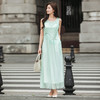 【林栖设计小店】【林栖推荐】（现货）2025年春夏新品绿色流苏无袖连衣裙背心裙N1953133 商品缩略图0
