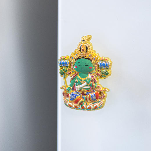 黄财神绿度母胸针冰箱贴两用 | 万物叁仟 商品图5